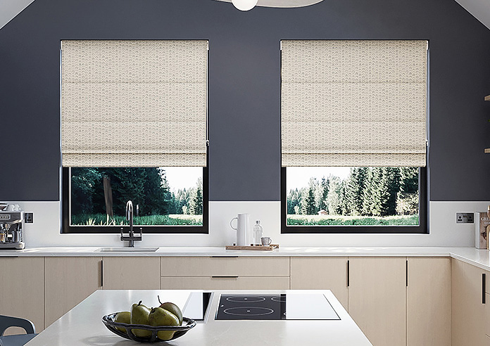 Rolling Hills Velvet, Cashmere - Twist&Fit Roman Blind - Image 3